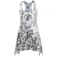  ROSE LACE PANEL VEST LADIES BLK/WHT - 
