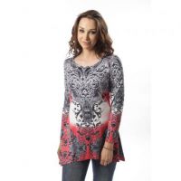  SARA TOP LADIES RED TRIBAL - 