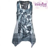  SKETCH LACE PANEL VEST LADIES GREY - 