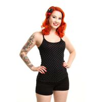  NELLA TOP LADIES BLACK/WHITE - 