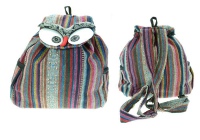  OWL PATCH RUCKSACK BAG LADIES BAG MULTI SIZE O/S DC - 