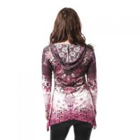 Лонгслив AURA HOOD LADIES PINK FLOWERFLY Innocent Lifestyle H-AURAOT-PF - маленькая картинка