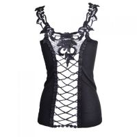  CROSS LACE VEST LADIES BLACK Innocent Lifestyle T-CLACE-B -  