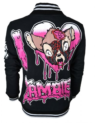  Z Heart Varcity Jacket Ladies Evil Clothing 3021  2