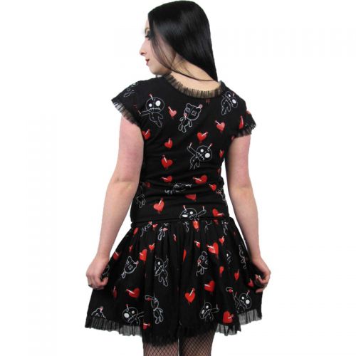  LB PUPPET DRESS BLACK/RED Evil Clothing 1812  2