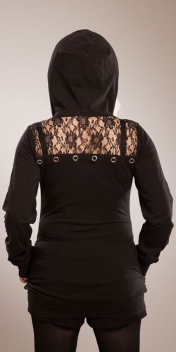  KP DONT HOOD LADIES BLACK Evil Clothing KP DONT HOOD LADIES BLACK  2