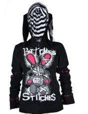  LB Stitched Hood Black Ladies - 