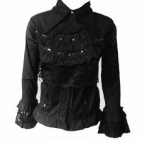 Блузка c жабо 8043 Shirt - BLACK Evil Clothing 1249 - маленькая картинка