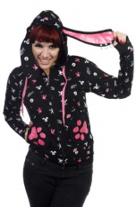 Балахон LADIE'S HOODY Evil Clothing HBN012BLK/PINK - маленькая картинка