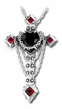    Chain Croix De Cour Noir Alchemy Gothic p388  2