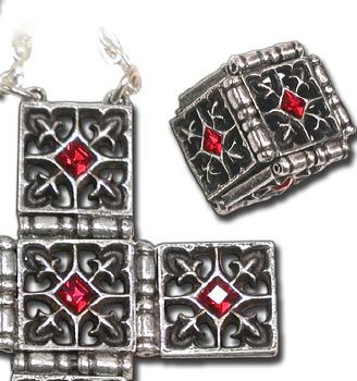 Кулон на цепочке Mystical Cube Cross Alchemy Gothic P442 Изображение 2