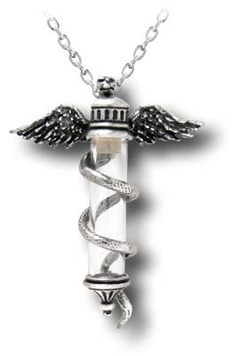    Rod of Asclepius Alchemy Gothic P529  2