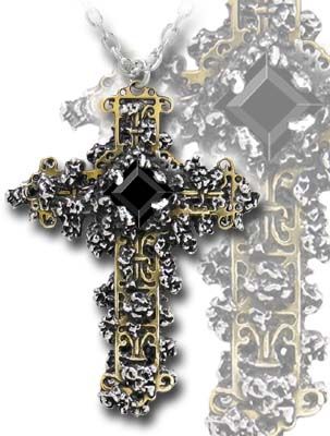    Hederige Cross (Pendant) Alchemy Gothic P524  2