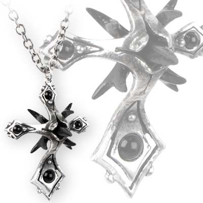   Caltrop Cross (Pendant) Alchemy Gothic P570  2