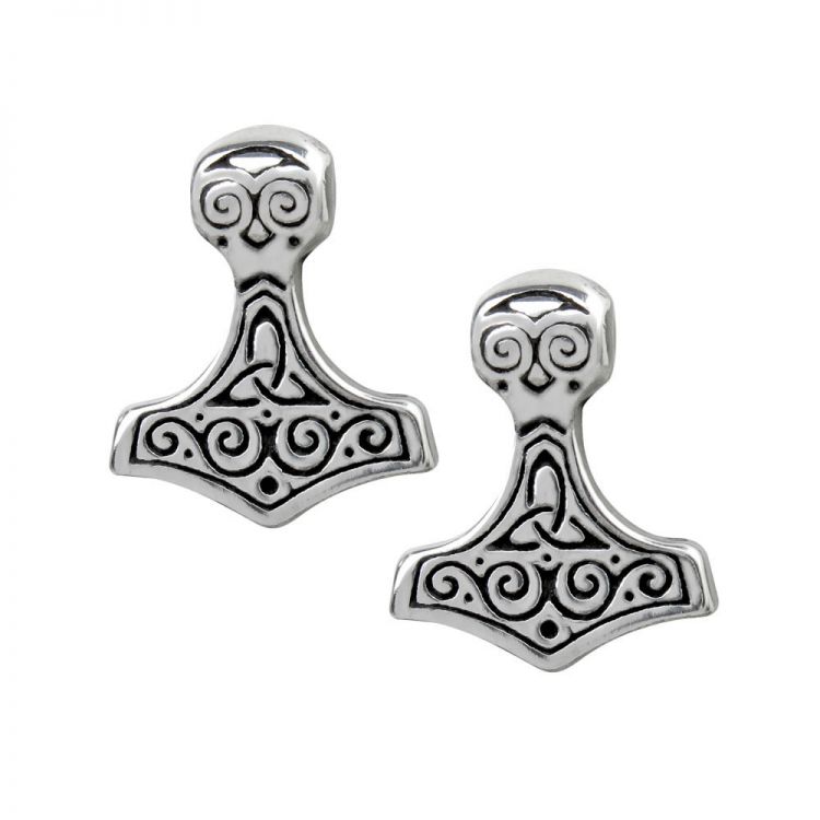  Hammer Earstuds ( Pair ) Alchemy Gothic E384  1