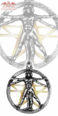 Кулон на цепочке Vitruvian Man Alchemy Gothic P457 - маленькая картинка
