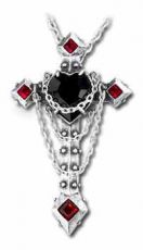 Кулон на цепочке Chain Croix De Cour Noir Alchemy Gothic p388 - маленькая картинка