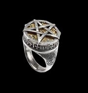 Кольцо - Тайник Thaumaturgic Poison Ring Alchemy Gothic R135 - маленькая картинка