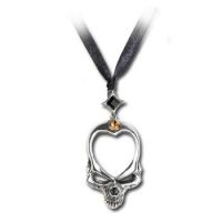 Кулон на цепочке Head Rules The Heart Alchemy Gothic P462 - маленькая картинка
