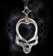 Кулон на цепочке Head Rules The Heart Alchemy Gothic P462 - маленькая картинка