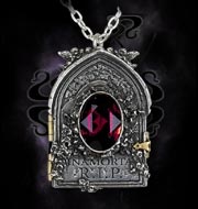 Кулон на цепочке Gravestone Locket Alchemy Gothic P465 - маленькая картинка