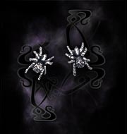 Серьги Black Widow studs (pair) Alchemy Gothic E169 - маленькая картинка