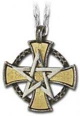 Кулон на цепочке - пентаграмма Magic Cross Alchemy Gothic P331 - маленькая картинка