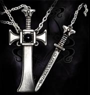 Кулон на цепочке Cross of the Sword of Truth Alchemy Gothic P423 - маленькая картинка