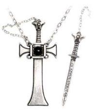Кулон на цепочке Cross of the Sword of Truth Alchemy Gothic P423 - маленькая картинка