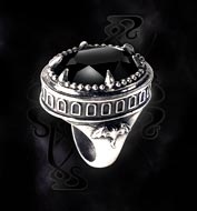  Black Hemlock Poison Ring Alchemy Gothic R96a -  