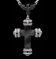 Кулон на цепочке Nevermore Cross Alchemy Gothic P539 - маленькая картинка