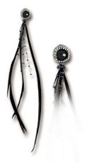 Серьга Raven's Eye Alchemy Gothic E265 - маленькая картинка