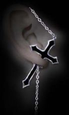 Вставка в ухо Impalare Cross (single) (Earring) Alchemy Gothic E280 - маленькая картинка