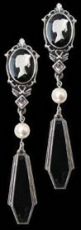 Серьги Coffin Drop Cameos (studs; pair) Alchemy Gothic E300 - маленькая картинка