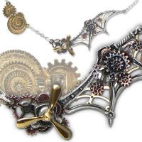 Нашейное украшение Daedalus Penna Scientia Alchemy Gothic P594 - маленькая картинка