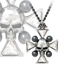 Нашейное украшение St John's Crystalbone Cross Alchemy Gothic P627 - маленькая картинка