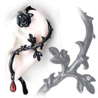 Серьга Rose of Passion (single) Alchemy Gothic E276 - маленькая картинка
