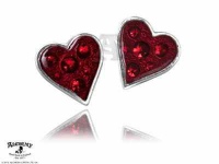 Серьги Heart's Blood Studs (Pair) Alchemy Gothic E332 - маленькая картинка