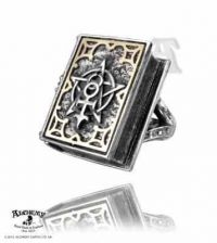 Перстень Dee's Book of Angel Magic Stash Ring Alchemy Gothic R187 - маленькая картинка