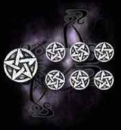 Пуговицы - пентаграмма Pentagram Buttons Alchemy Gothic S6 - маленькая картинка