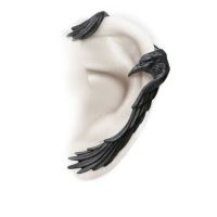 Серьга Raven Ear-wing Alchemy Gothic E355 - маленькая картинка