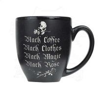 Кружка Black Coffee, Black Rose, Engraved Ceramic Mug Alchemy Gothic ALMUG3 - маленькая картинка