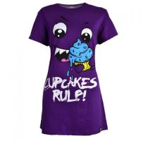  CUPCAKES RULE T LADIES PURPLE Cupcake Cult LOCKED T-CRULE-PUR -  