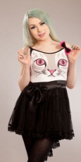 Платье FELINE DRESS LADIES BLACK/PINK Cupcake Cult LOCKED D-FELINE-BP - маленькая картинка