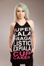  SUPER CUPCAKES DRESS LADIES BLACK - 