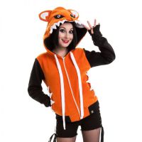  FOXY HOOD LADIES ORANGE/BLACK - 