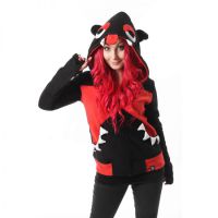  SPIKE BEAR HOOD LADIES BLACK/RED - 