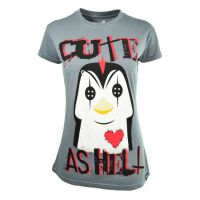  CUTE AS HELL T LADIES GREY - 