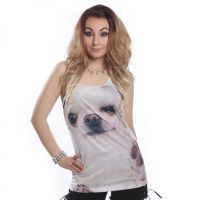  CUTE DOG VEST LADIES WHITE - 