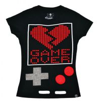 Футболка GAME OVER T LADIES BLACK Cupcake Cult LOCKED T-GOVER-B - маленькая картинка